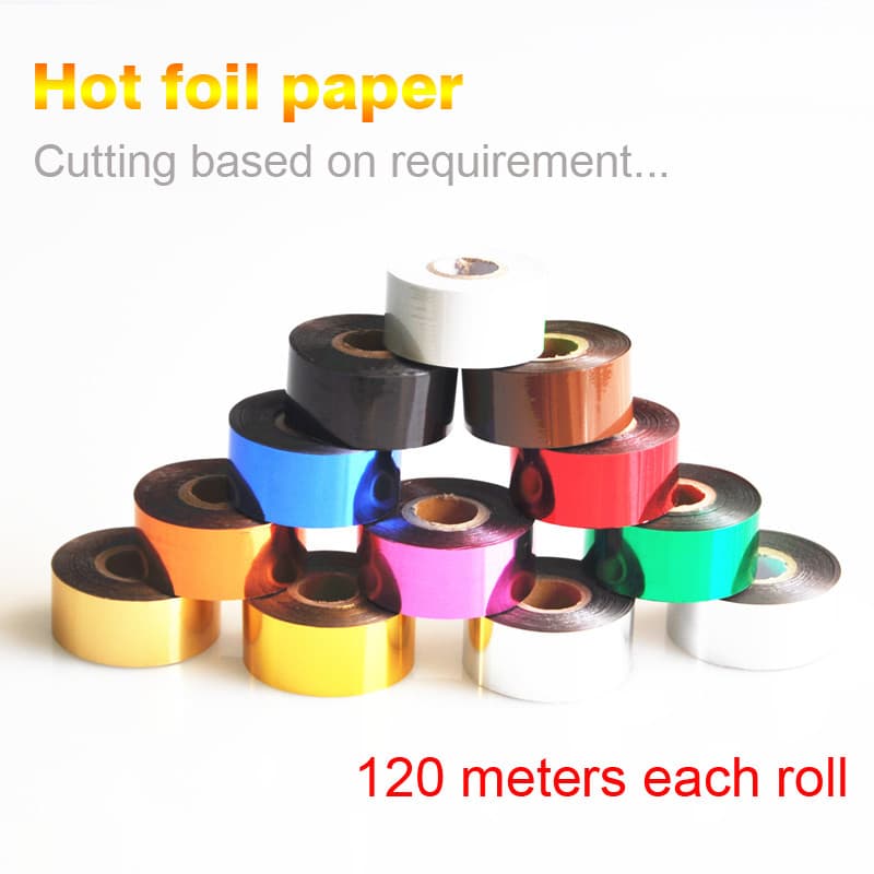 Papel De Estampagem De Folha Quente , 1-5cm De Largura , 120 Metros , Rolos Longos , Ouro , Prata , Artesanato , 10 Core