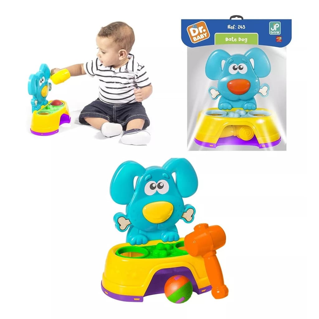 Brinquedo Educativo Bate Dog Martelo Na Solapa - Jp Brink