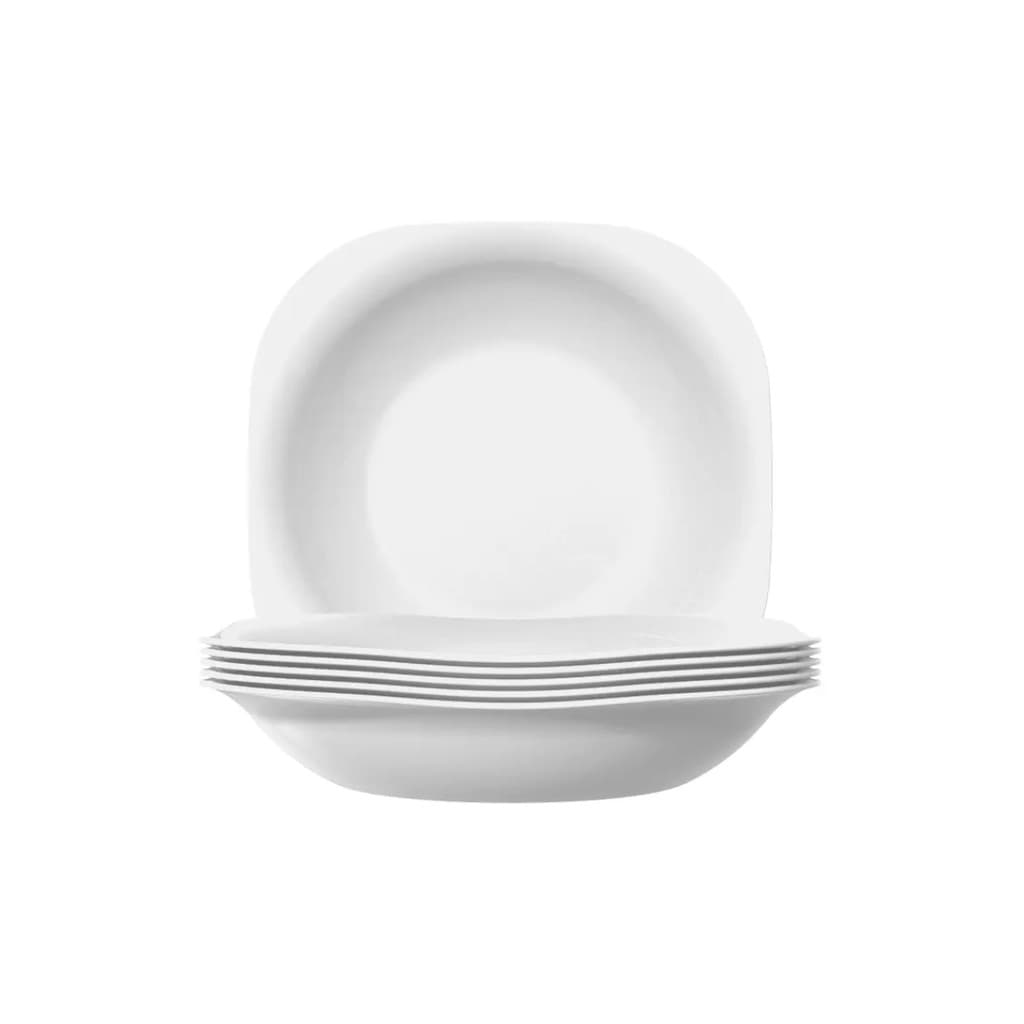 Conjunto Pratos Fundos Quadrado Duralex Plaza Nadir 6 Un