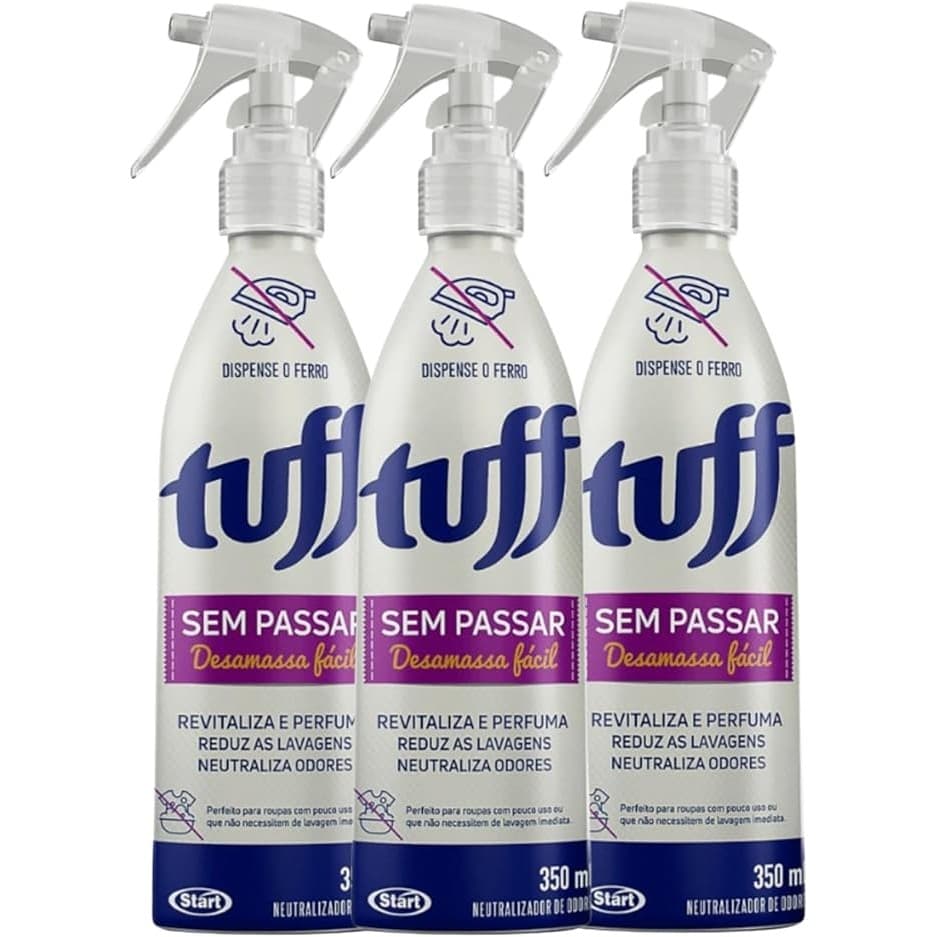 Kit 3 Un Neutralizador Odor Tuff Sem Passar Desamassa Fácil