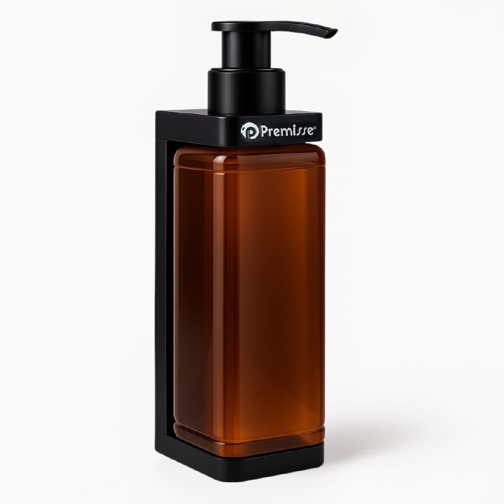 Kit Frasco vazio válvula pump 400ml + suporte dispenser parede sabonete líquido shampoo box banho banheiro hotel pousada