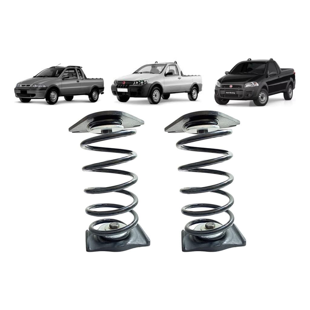 Kit Mola Reforço Suspensão Traseiro Fiat Strada Carga E Gnv  Todas até 2020