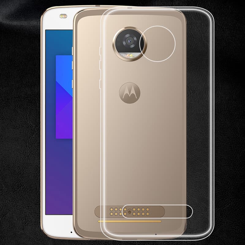 Para Motorola MOTO Z2 Play Macio TPU Caso De Telefone Z2play Capa Transparente Escudo Claro Silicone Protetor Volta Coqu