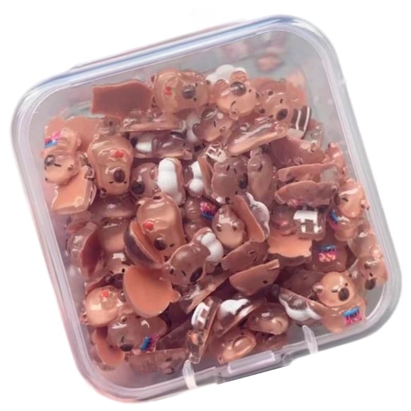 Bmico 100 Estatuetas Capivara Miniatura, Suprimentos Artesanato Macio Para Fazer Joias, Amule