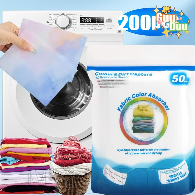 50-200 Unidades De Folhas De Lavanderia Papel Para-Roupas Anti-Manchas-Comprimidos Absorventes De Cores Tingimento-Folha