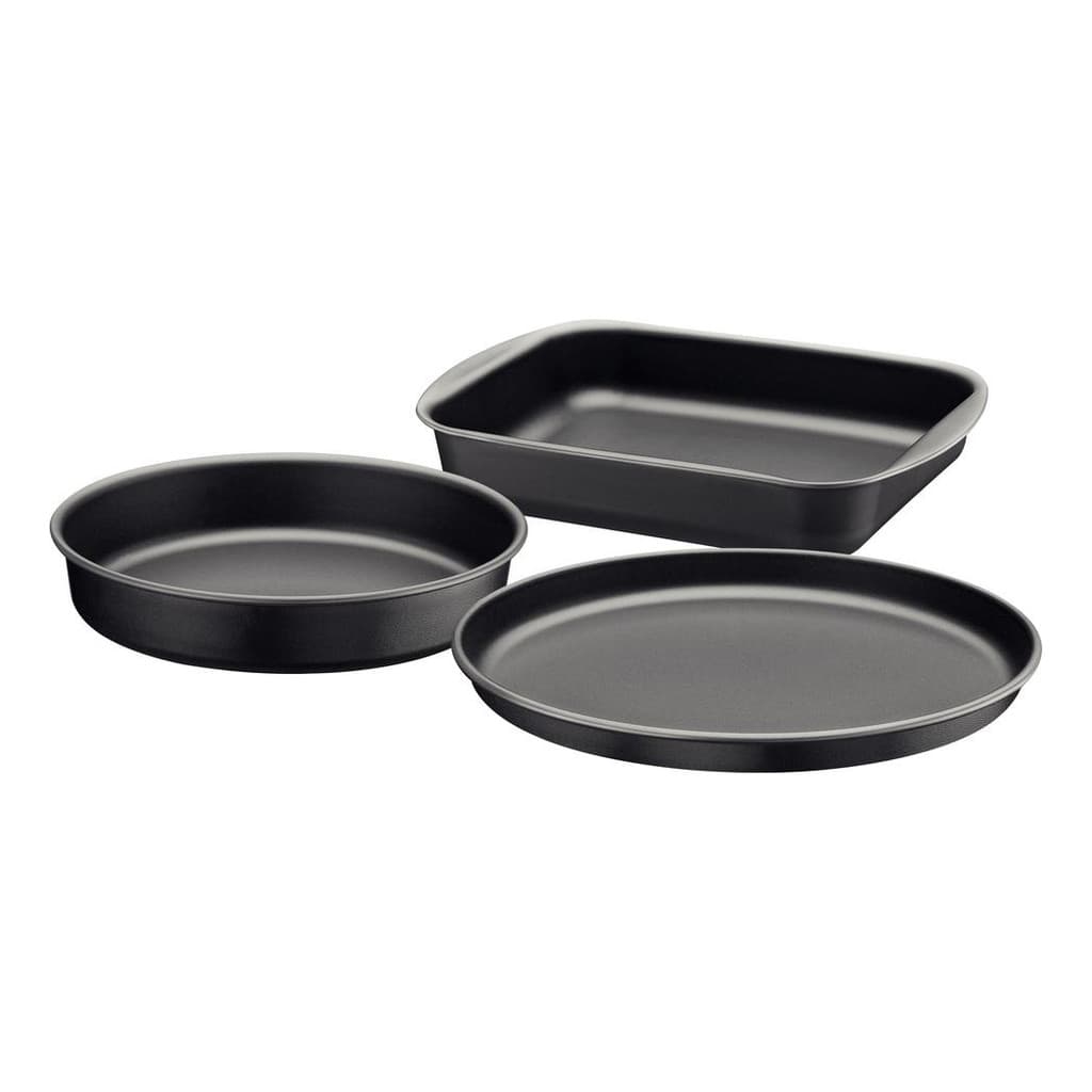 Jogo de Assadeiras Tramontina 3 Peças Antiaderente Forma Funda Redonda e Pizza Alumínio Bolo Torta Forno Assar Cozinha