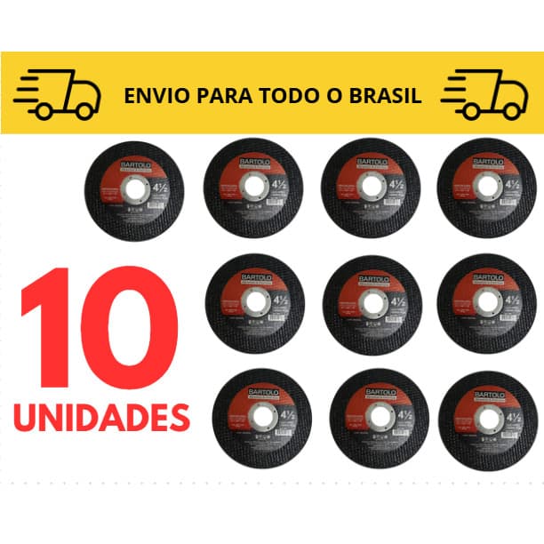 disco de corte inox Kit 3 a 10 unidades / esmerilhadeira / lixadeira/ disco de corte / 110mm
