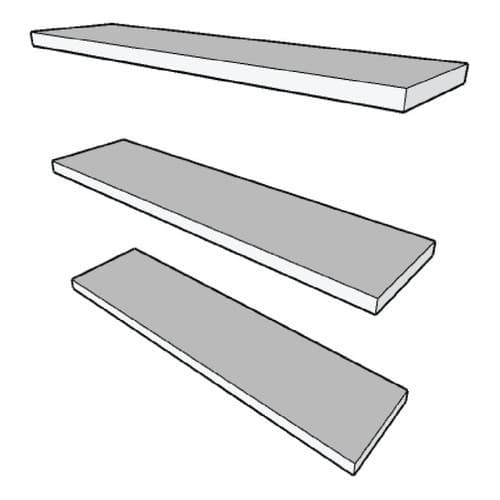 Prateleiras Kit Com 3 Peças 60x15 (cm) Em Mdf Branco 15mm