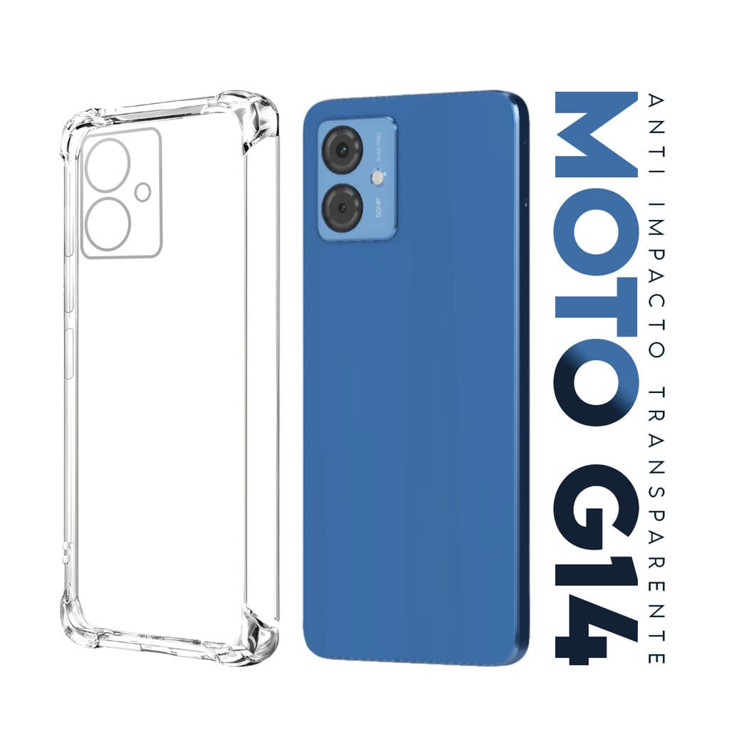 Capa Capinha Anti Impacto Transparente + Película De Hydrogel HD Para Moto G14 Xt2341 6.5