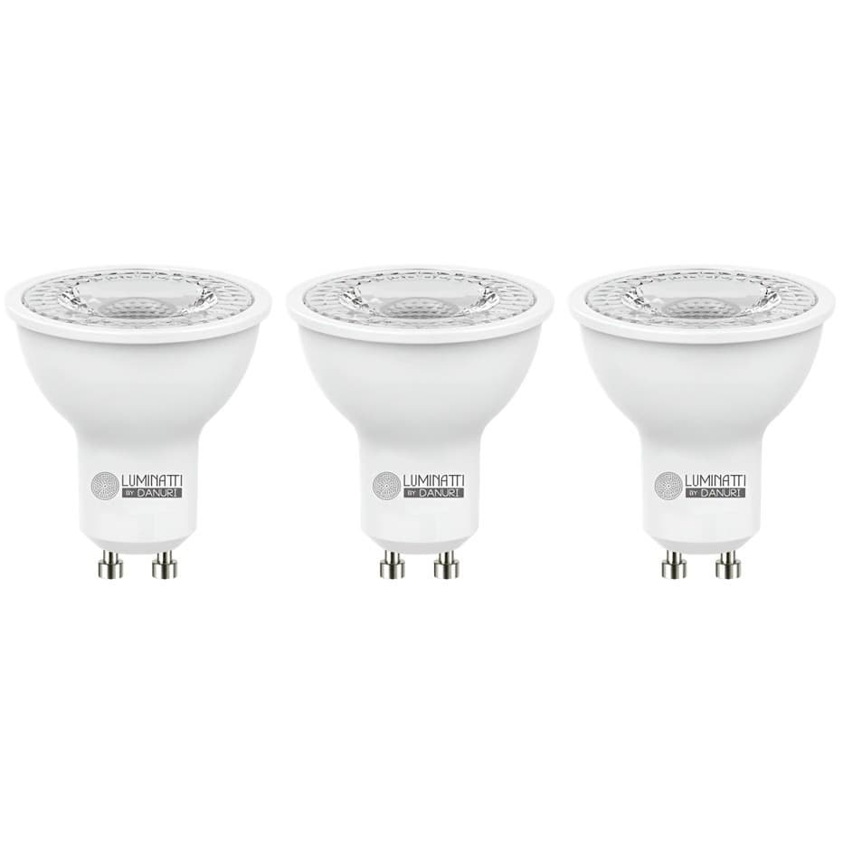 Kit 3 lampada led dicroica mr16 luminatti gu10 4,5w 6000k