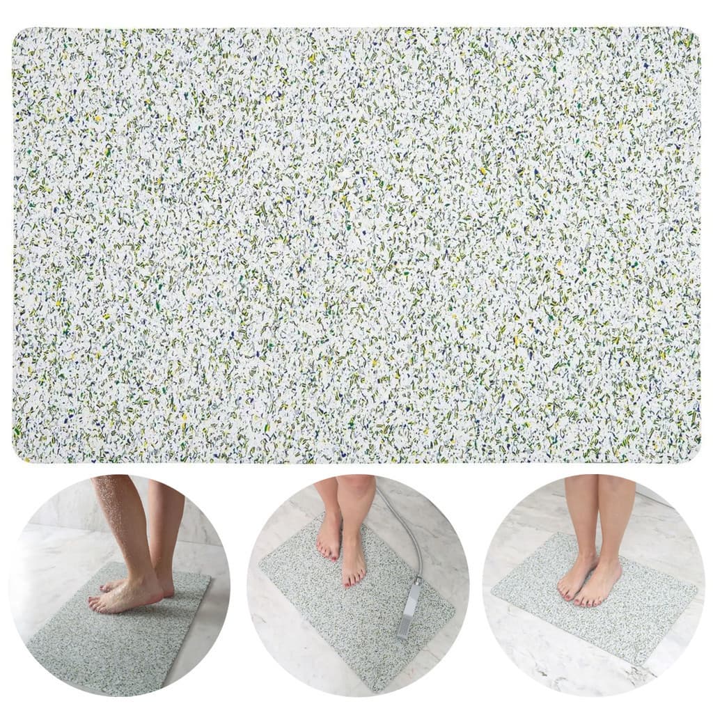 RUBBERKAP Branco - Tapete de Banheiro Box Emborrachado Antiderrapante 60x40cm - Kapazi