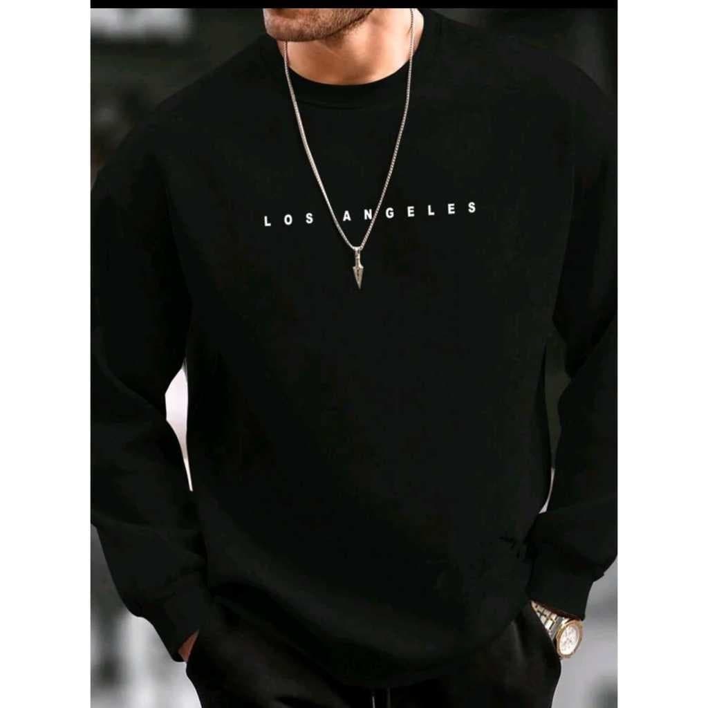 Blusa Moletom Unissex Los Angeles USA Agasalho de Frio Gola Careca