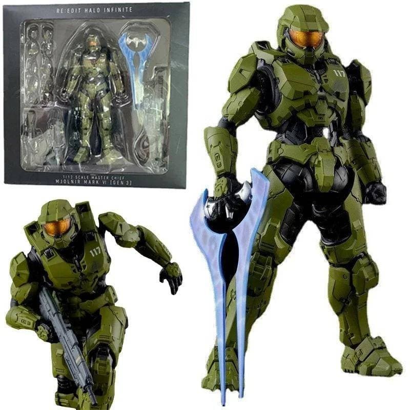 2024 Venda A Quente 18cm Halo Infinito Chefe Mestre Mjolnir Mk Vi 1/12 Figura Re:edit Gen . 3 117 Ko's 1000 Modelo Brinquedos De Presente