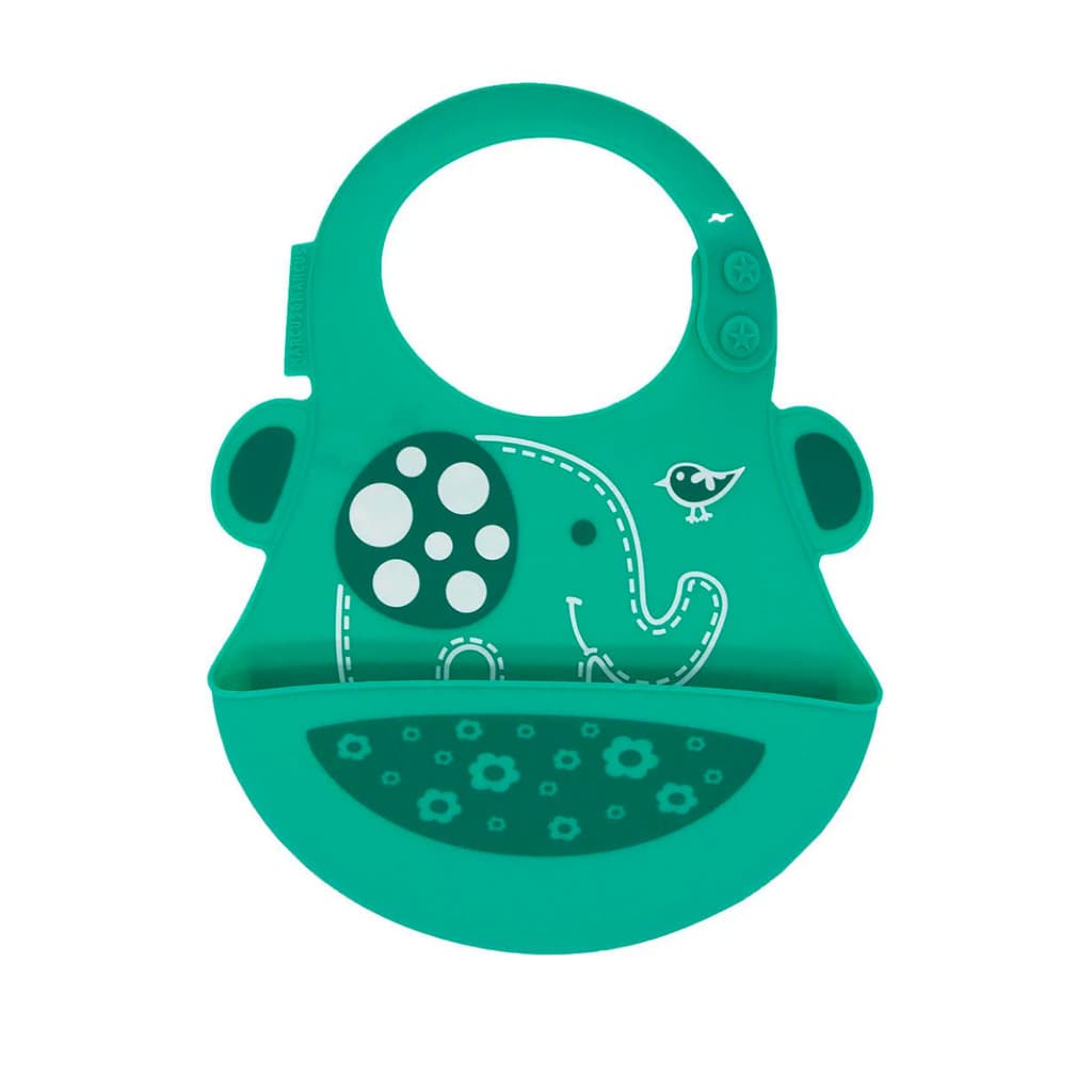 Babador em Silicone de Bebê Elefante Ollie Marcus & Marcus