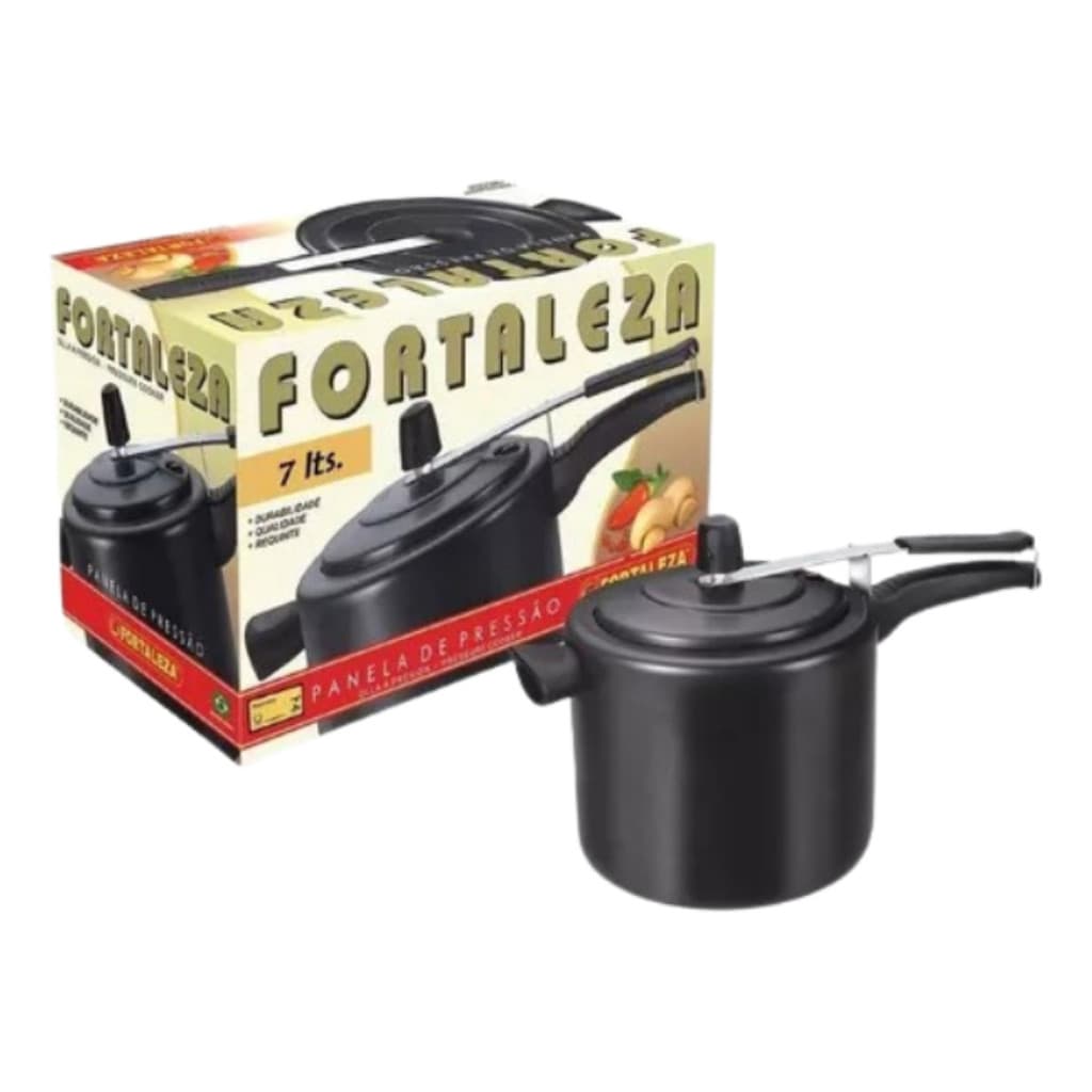 Panela De Pressao 7 Litros Black Fortaleza Segura E Rápido