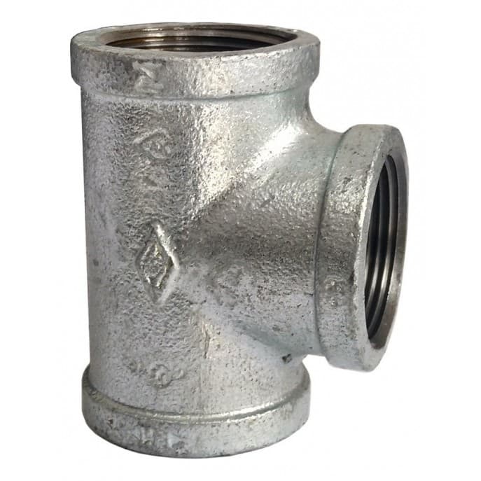Tee 90 Galvanizada Resca Femea Bsp - 1 Polegada