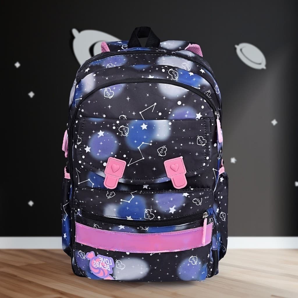 Mochila Feminina Escolar de Estrela Constelações Resistente e Espaçosa Ideal para Atividades Diárias