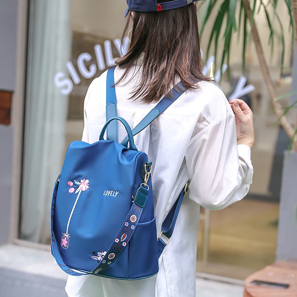 Bolsa mochila Portátil de Poliéster da moda feminina Antifurto e à prova d'água
