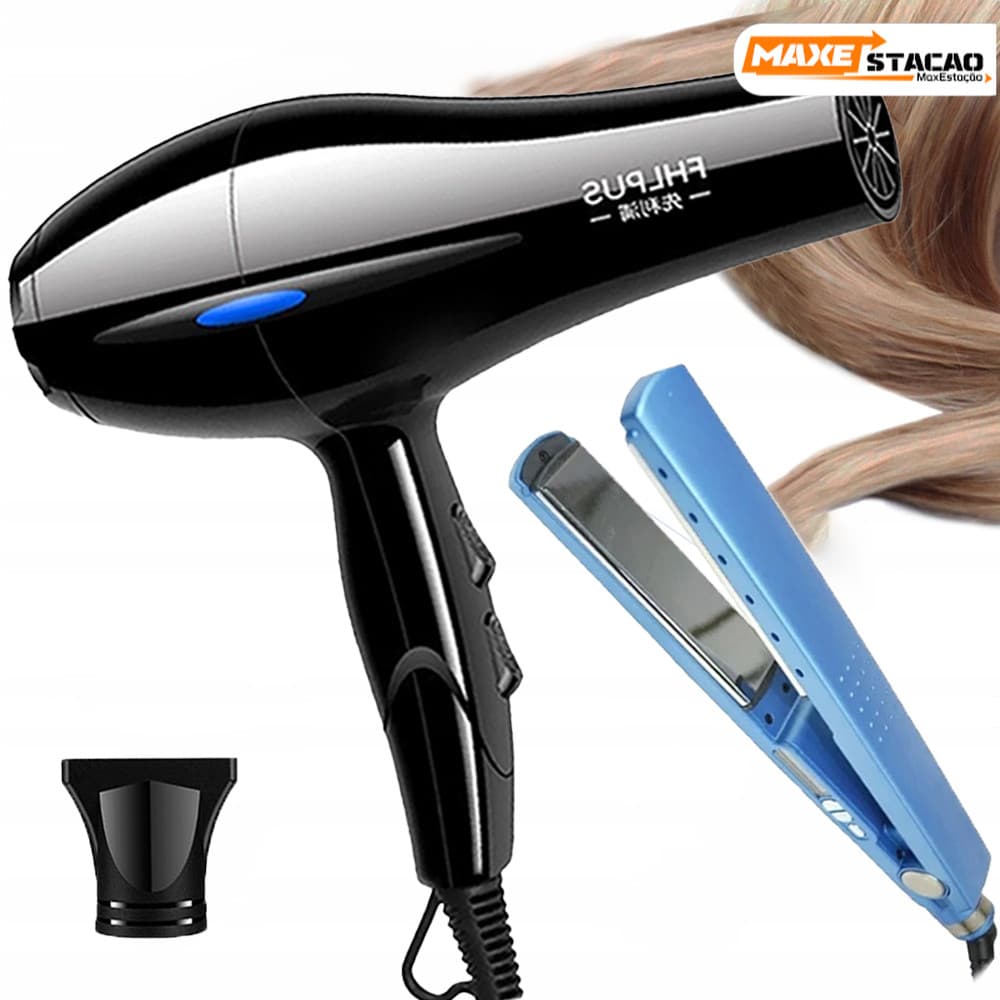 Secador de Cabelo e Chapinha para Alisamento Bivolt 3200W