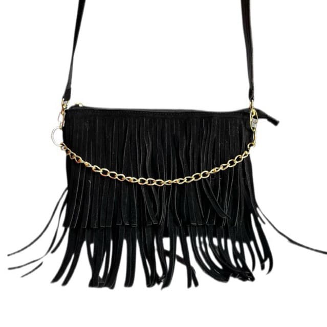 Bolsa de Franja Feminina Alça Transversal Retrô Boho Peão Boiadeira