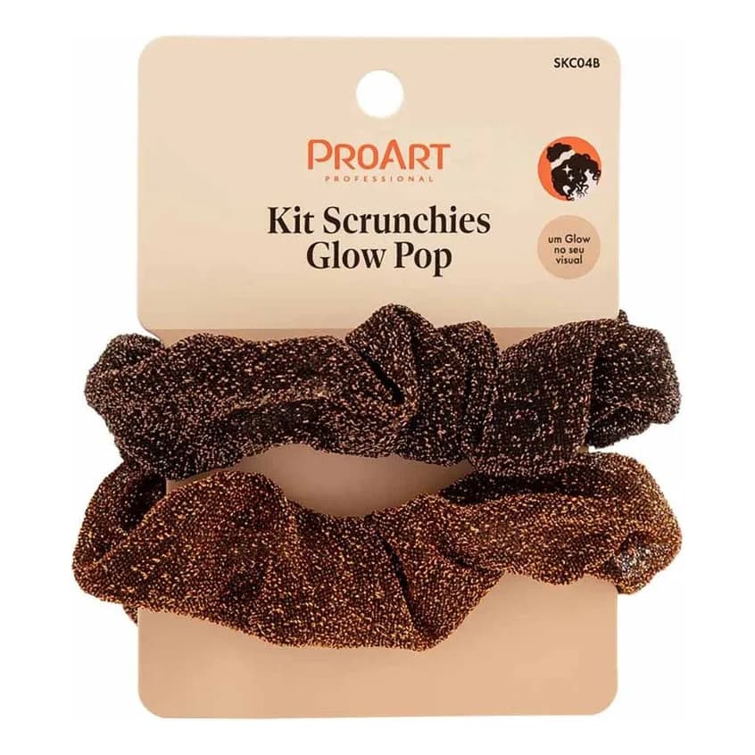 Proart Kit Scrunchie Glow Pop Marrom  2un
