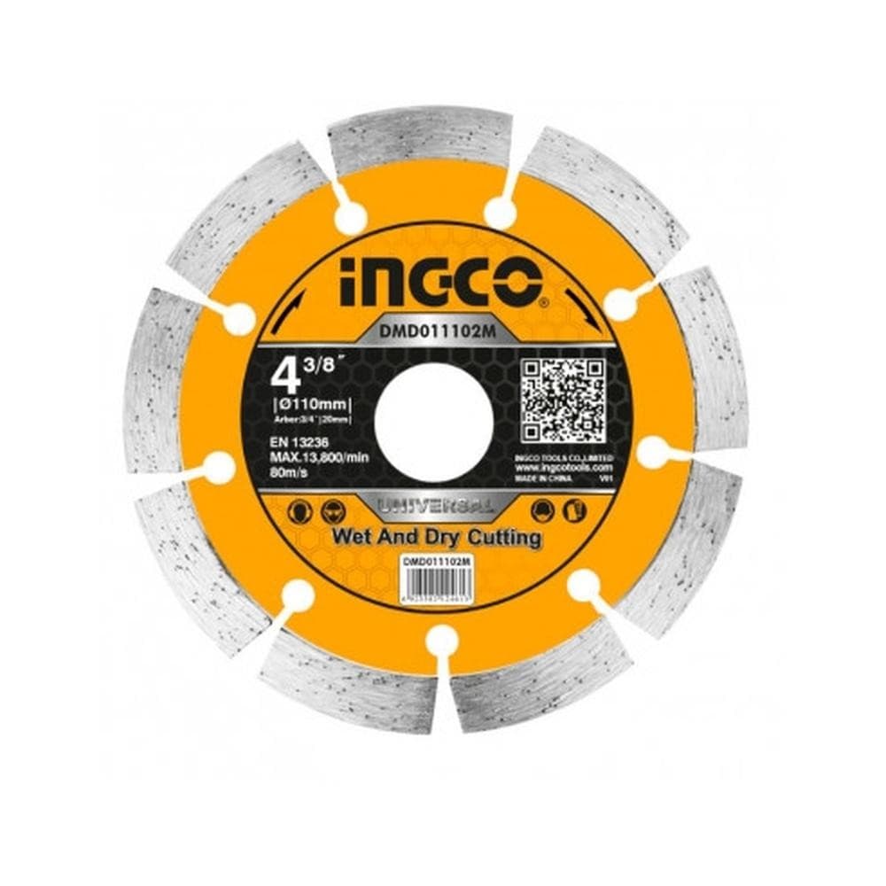 DISCO DIAMANTADO SEGMENTADO INGCO 4.3/8POL (110MM X20MM)