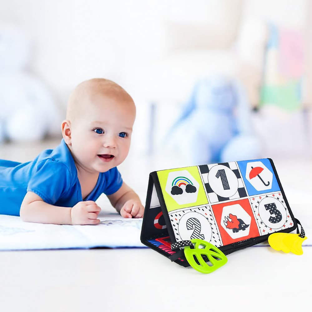 Bebê Barriga Tempo Brinquedos Espelho De Chão Sensorial Preto E Branco Alto Contraste Cedo Educacional Pendurado Brinque