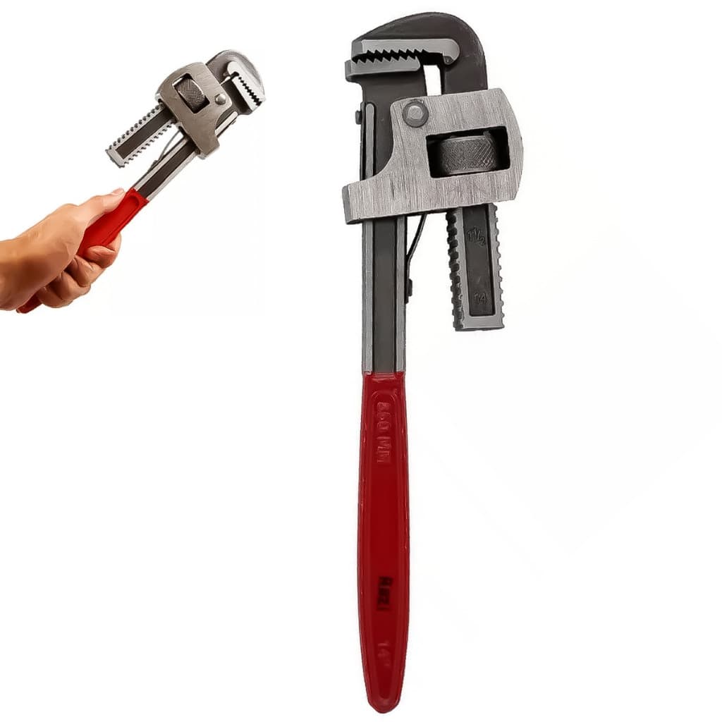 Chave Grifo Inglesa Ferro Resistente Cano Vários Tamanhos Regular Segurar Roscas Canos Parafusos