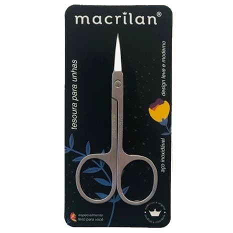 Tesoura Ponta Fina para Unha Sobrancelhas KM-04 Macrilan