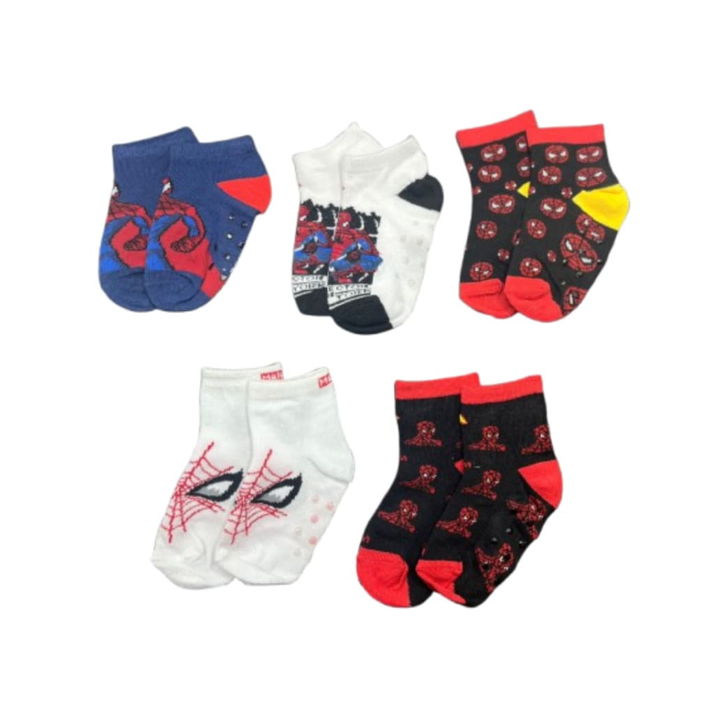 Kit 5 Pares De Meias Infantis Antiderrapante Sortidas Super Heróis