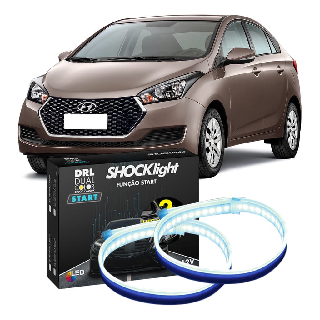 Fita Led Farol Drl + Seta Sequencial 60cm Hyundai Hb20s