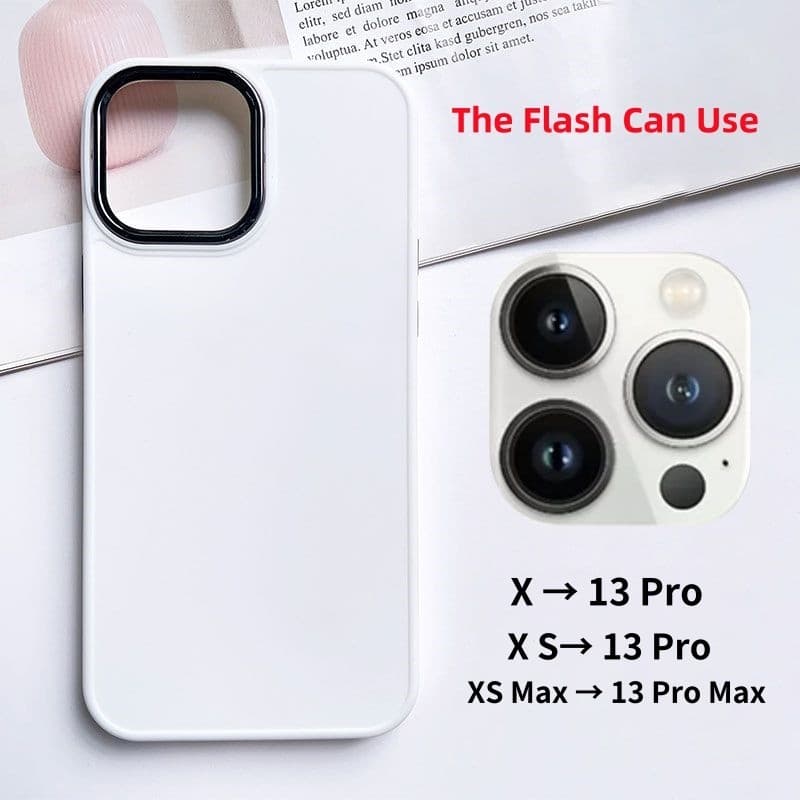 Lente Modificada + Estojo Telefônico Para IPhone X XS MAX Mudança 13 Pro 14 Camuflagem Design Câmera HD Vidro Temperado + Capa Protetora De Metal