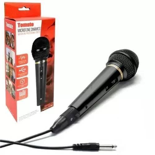 Microfone Profissional De Mão Dinâmico Karaokê Mt-1018 Tomate