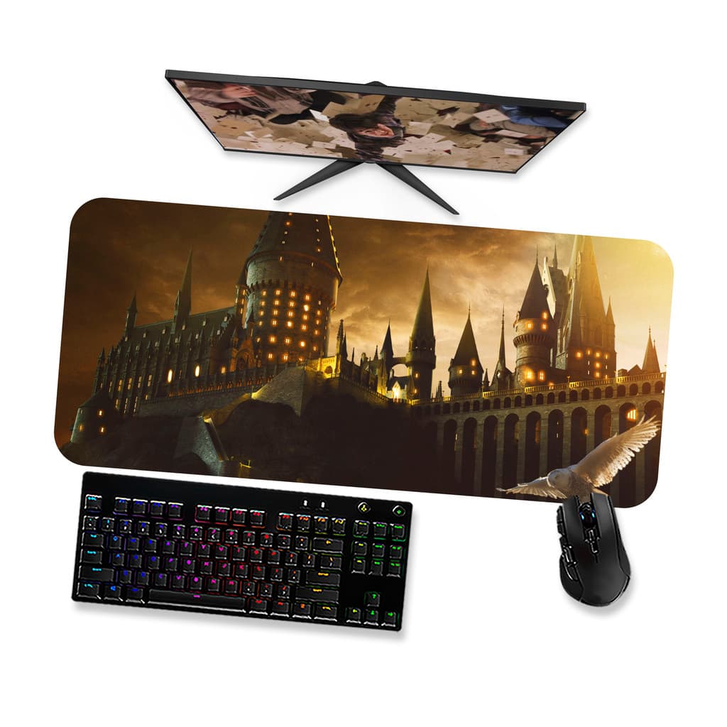 Mousepad Harry Potter HOGWARTS 3  Speed Costurado Mouse pad Gamer 90x40 70x30 80x40 60x40 45x40