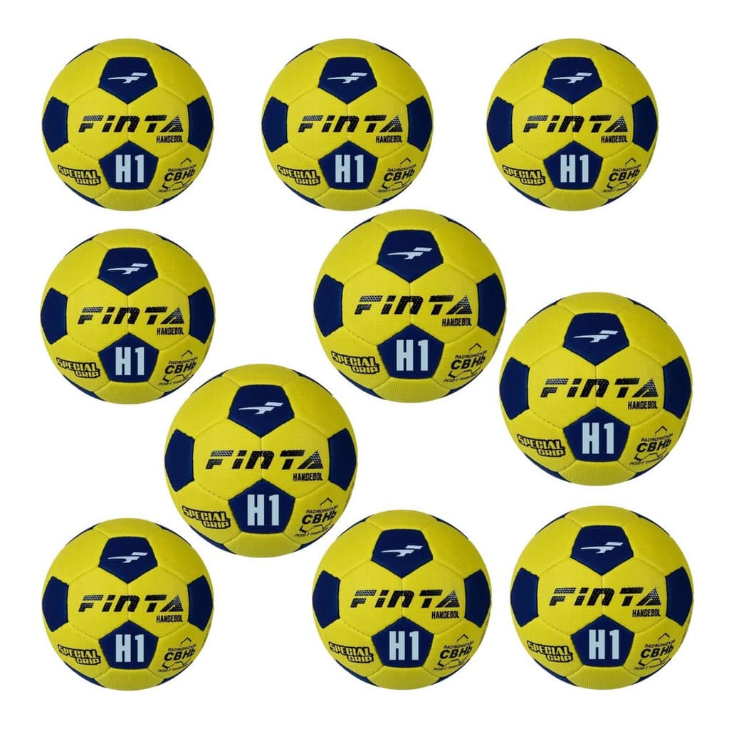 Kit 10 Bola Handebol H1 Infantil Matrizada Resistente Oferta
