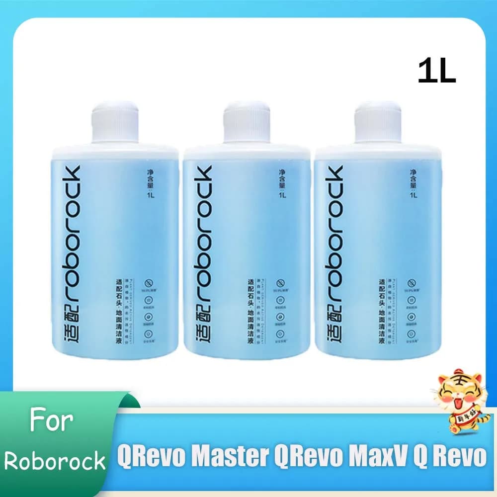 Solução De Limpeza Para Roborock Q Revo Qrevo MaxV Master Pro S P10 Líquido Detergente Pisos（1 bottle of 1L）