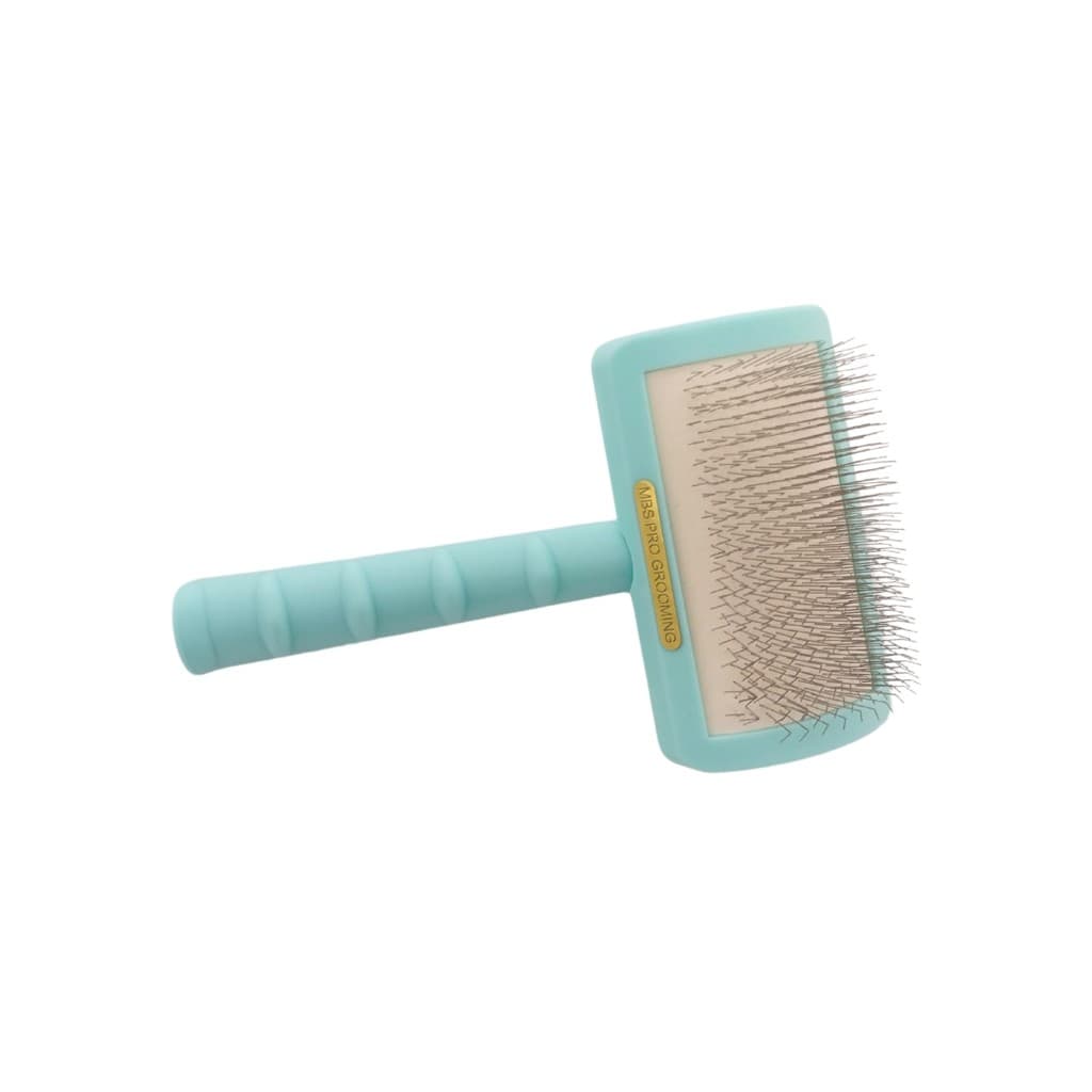 Rasqueadeira Pet Cães e Gatos MBS Colors Com Pinos Macios Verde M