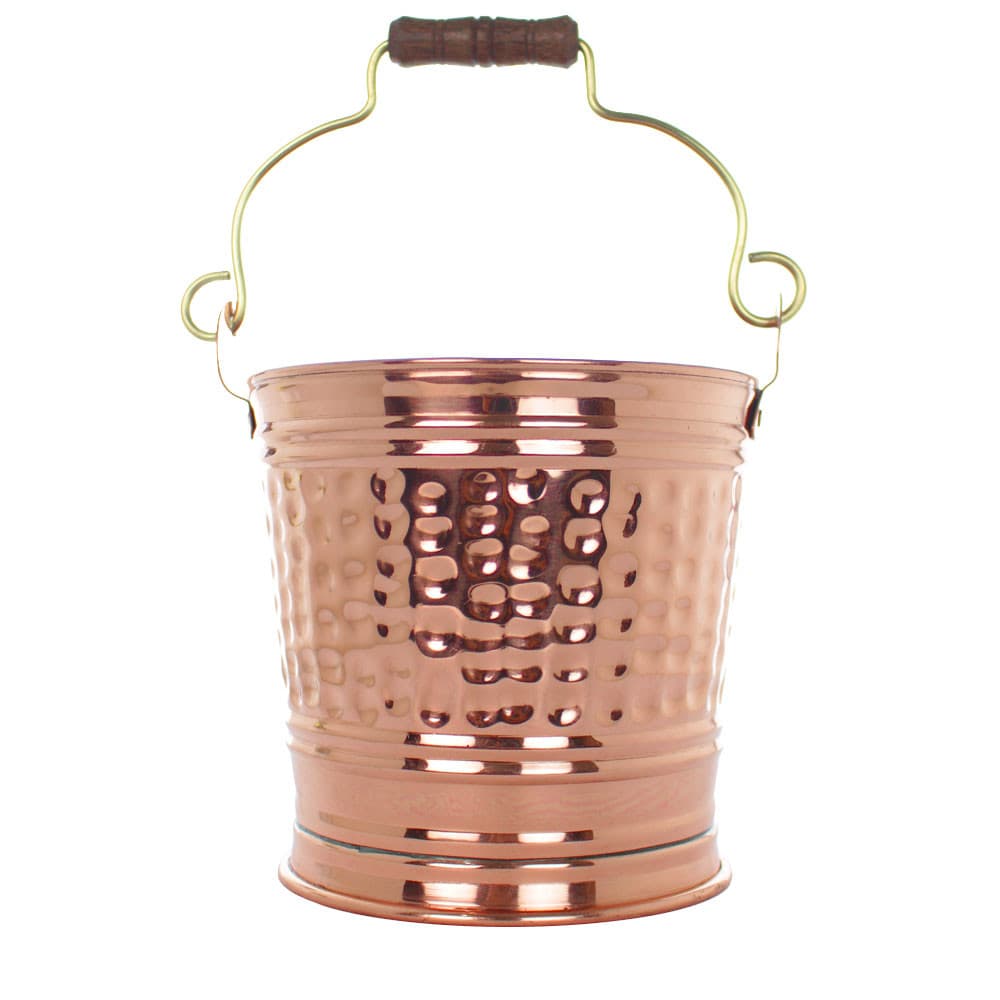 Balde Pequeno 1.2 Litros de Cobre Martelado Inox