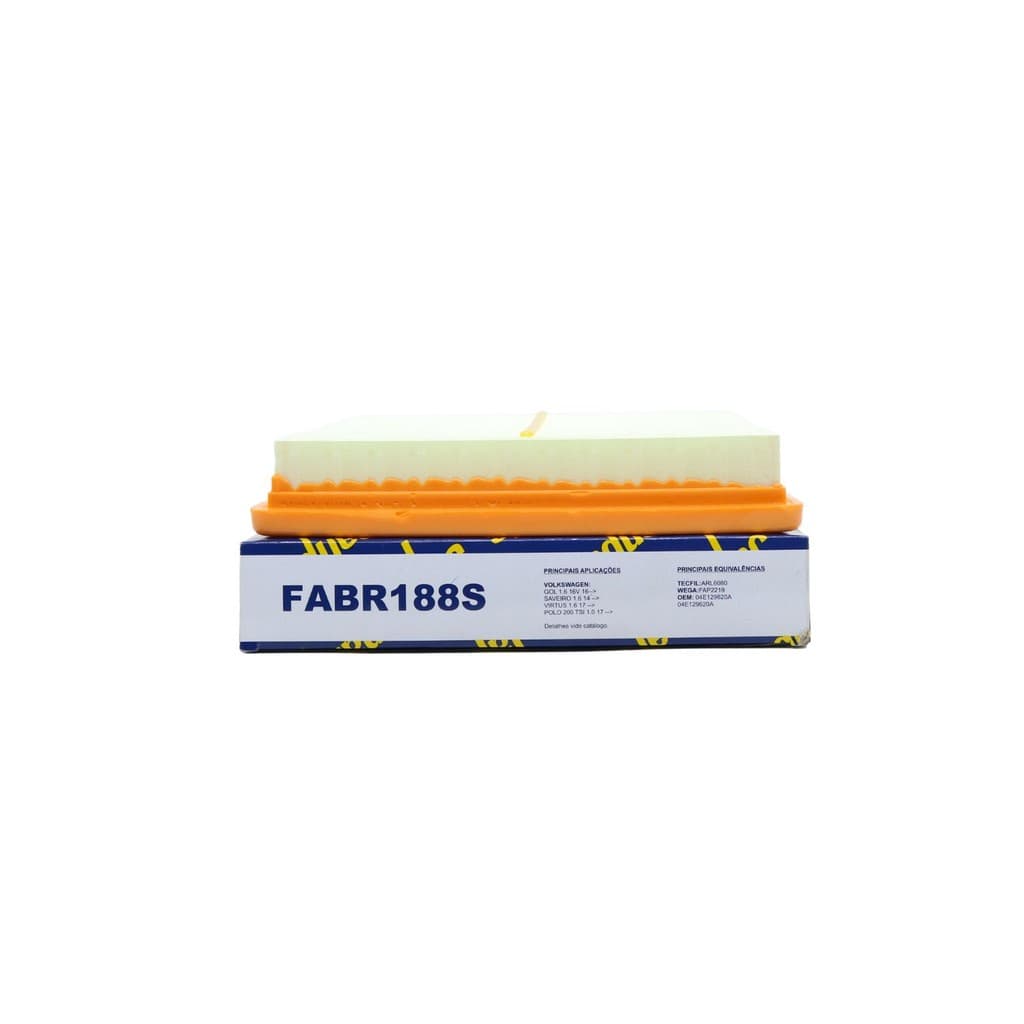 Filtro de ar FABR188S - Volkswagen Gol 1.6 16V - 16--