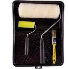 Kit Pintura 3, 5 ou 6  peças Multiuso Rolo De Pintura Para Parede 23cm + Suporte + Bandeja + Trincha