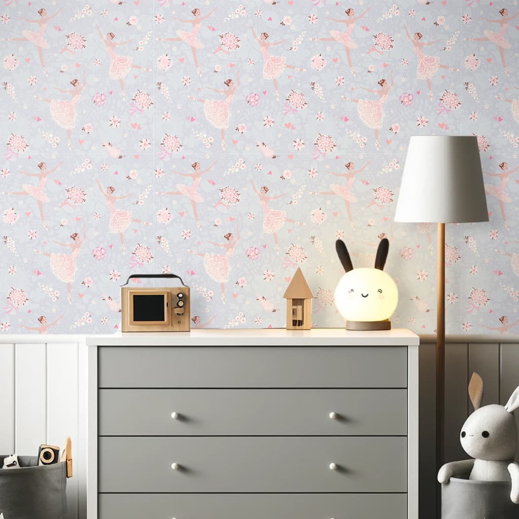 Papel De Parede Quarto Infantil Bailarina Autoadesivo 5x45cm Quarto Menina