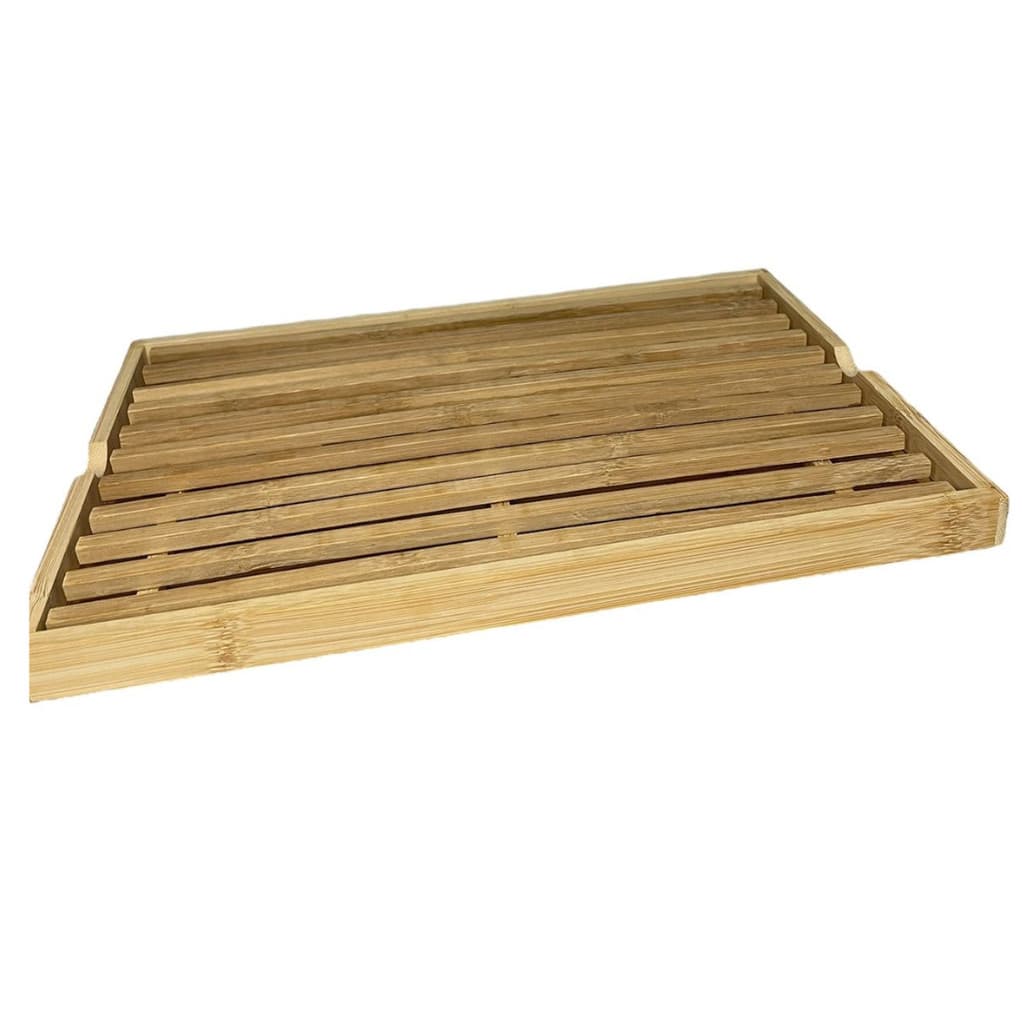 Migalheira Bambu Tabua De Corte Pao Bolo C/ Grade Removivel Café Da Manha e Tarde