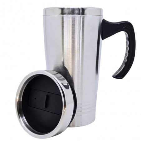 Caneca Copo Térmico 500ml Inox Com Tampa E Alça