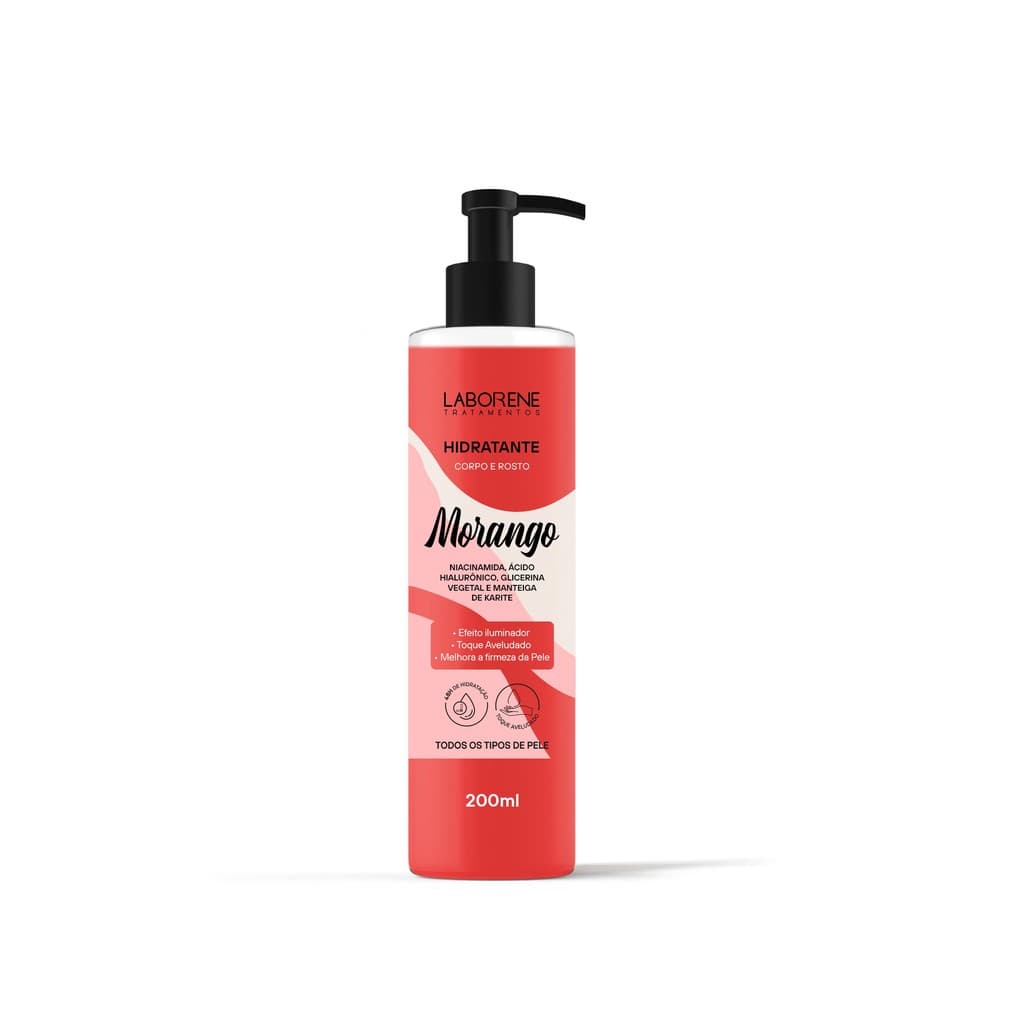 Hidratante Corporal e Facial Morango Laborene 200ml