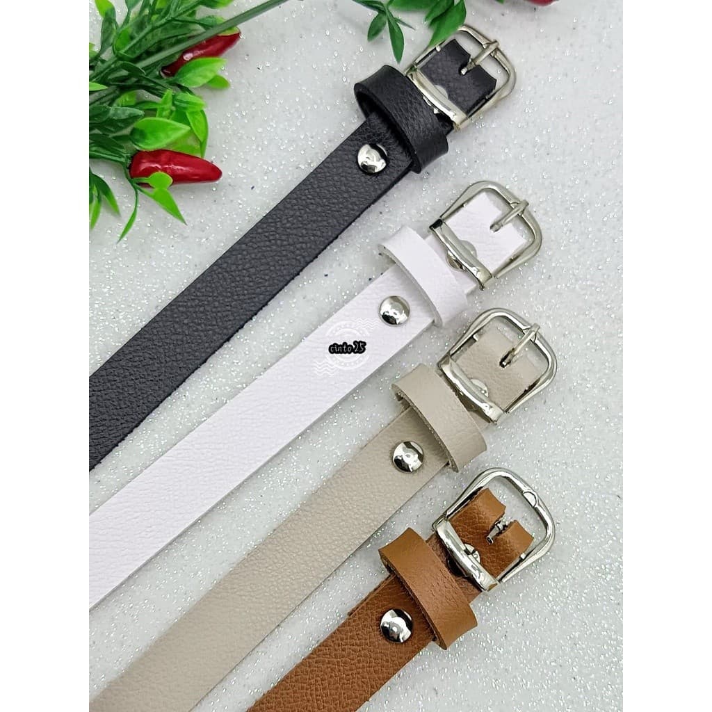 kit 4 Cinto Feminino Prata Ponta de Ferro 1,8cm
