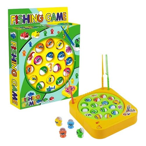 Brinquedo Pesca Peixe Pescaria Musical Giratória Infantil