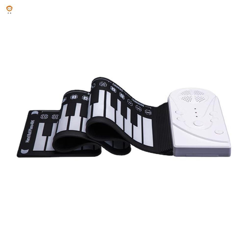 Piano Laminado Portátil 49 Teclas Digital De Silicone Macio Com Teclado Dobrável Presente Educacional Para Crianças Inic