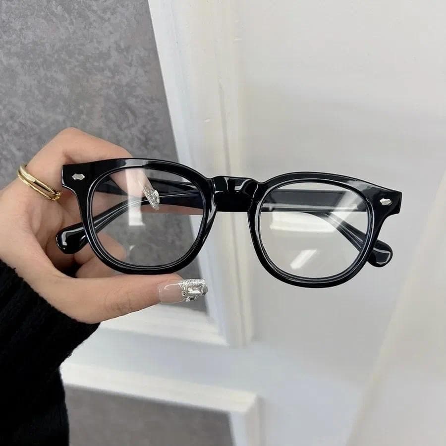 Elegante Anti Luz Azul Lente Simples Óculos Quadro Masculino Feminino Casual Redondo