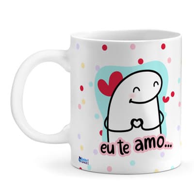 Caneca engraçada meme Flork - Eu Te amo, Mas às Vezes Dá Vontade De...