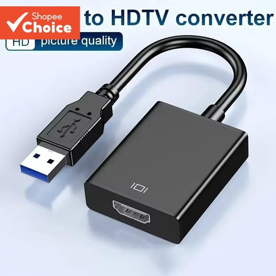 Adaptador USB 2.0 Para HDMI 1080P Conversor De Vídeo Cabo Externo Laptop De Mesa